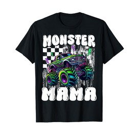 Monster Truck Mom Mama Of The Birthday Boy Family Matching T-Shirt
