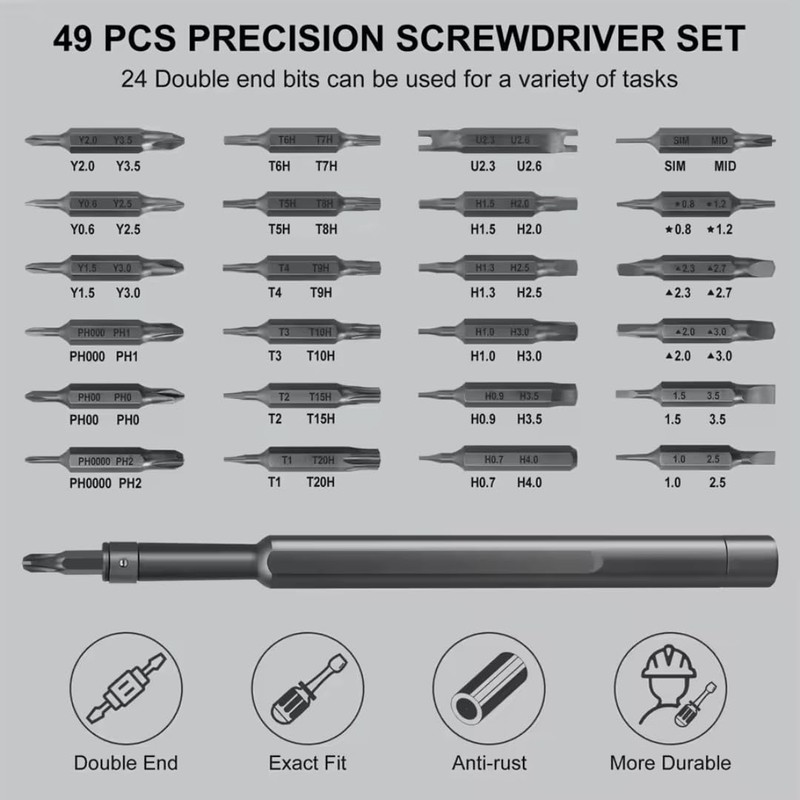 52 in 1 Precision Screwdriver Set - Tool Kit for