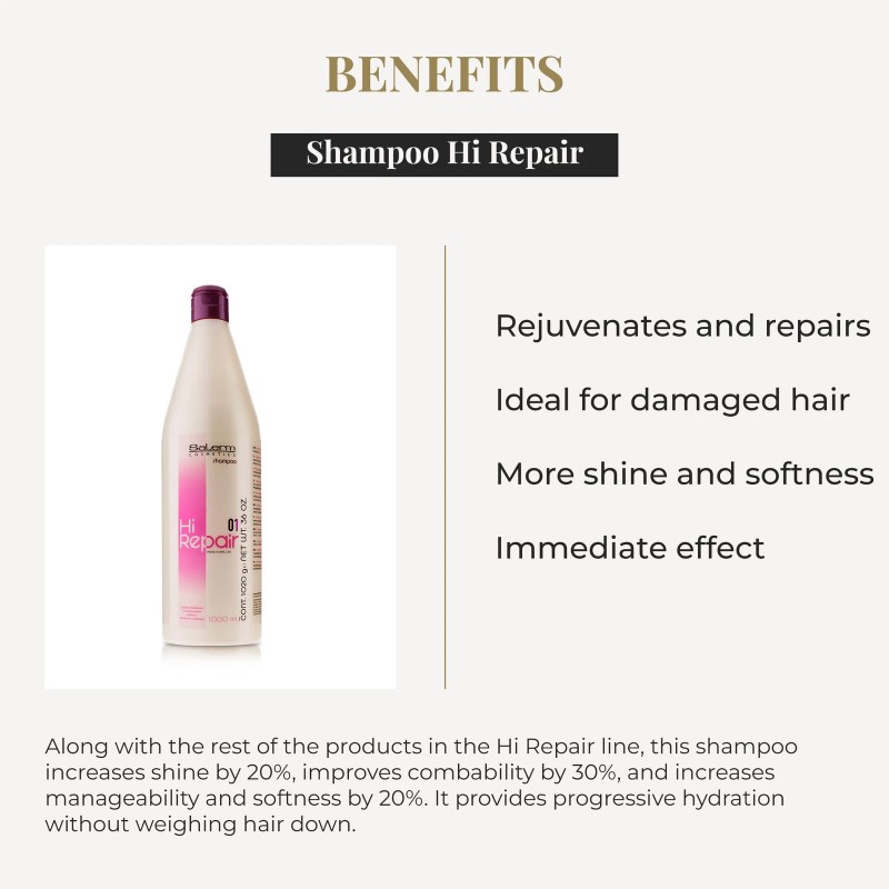 Salerm Hi Repair Shampoo and Repair Mask Combo Set