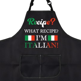 PXTIDY Funny Italian Cooking Apron - Italy Stylist Gift - Italian Mom Kitchen Apron (Recipe Apron)