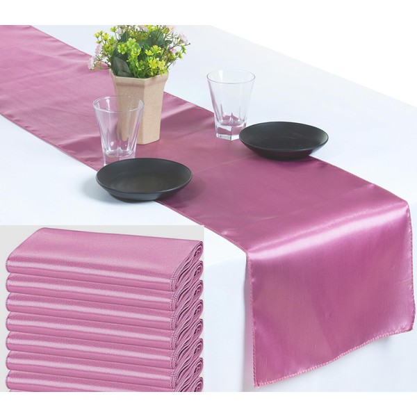 MDS 5 PCS Satin Table Runners 12 x 108 Inch