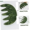 Ipetboom 2pcs Jade Scalp Massager Comb Wide Tooth Hair Styling