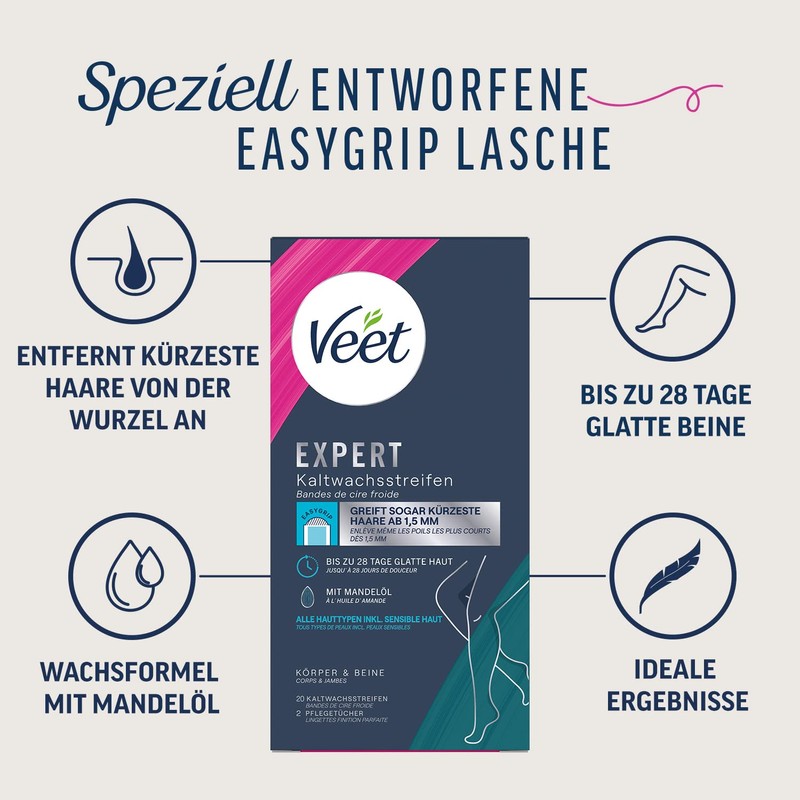 Veet Expert Cold Wax Strips Body & Legs - Wax
