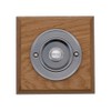 Modern Living Square Wireless Doorbell in Honey and Brushed Nickel