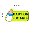 Jfbrix Reflective 2 Pcs Baby on Board Stickers, High Intensity