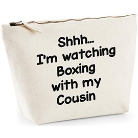Hippowarehouse I'm watching Boxing with my Cousin printed make up cosmetic wash bag 18x19x9cm