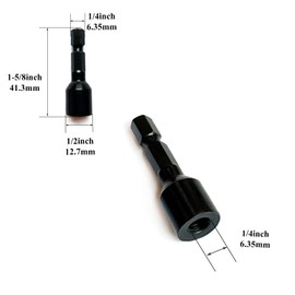 Yoliko 1/4"-20 Hanger Bolt Driver Double Headed Wood Screws Fully All Threaded Rod Threaded Insert Hexagon Head Drill Driver Bits