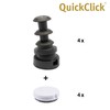 WAGNER QuickClick® chair glides reversible wool felt + plastic I