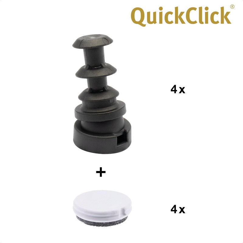 WAGNER QuickClick® chair glides reversible wool felt + plastic I