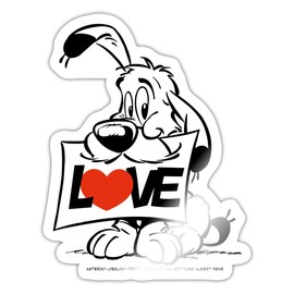 Spreadshirt Asterix & Obelix Character Dogmatix Sticker, 10 x 10 cm, White Glossy