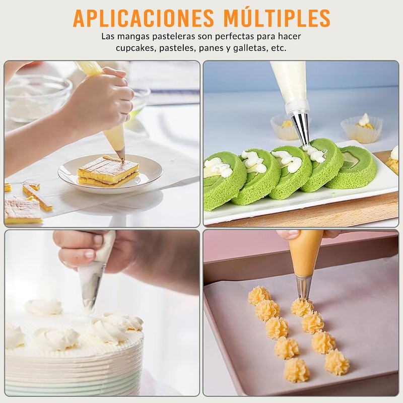 Kits de 150 Piezas Boquillas para Manga Pastelera,Cake Decoration Tool,Reutilizable