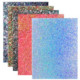 FaeliKnise Hexagon Glitter Acrylic Sheets 1/8" Thick for Laser Cutting, 5 Pcs 7.87 x 7.87 inch Colorful Cast Acrylic Sheets 3mm for Laser Engraving Crafts Festival Decoration