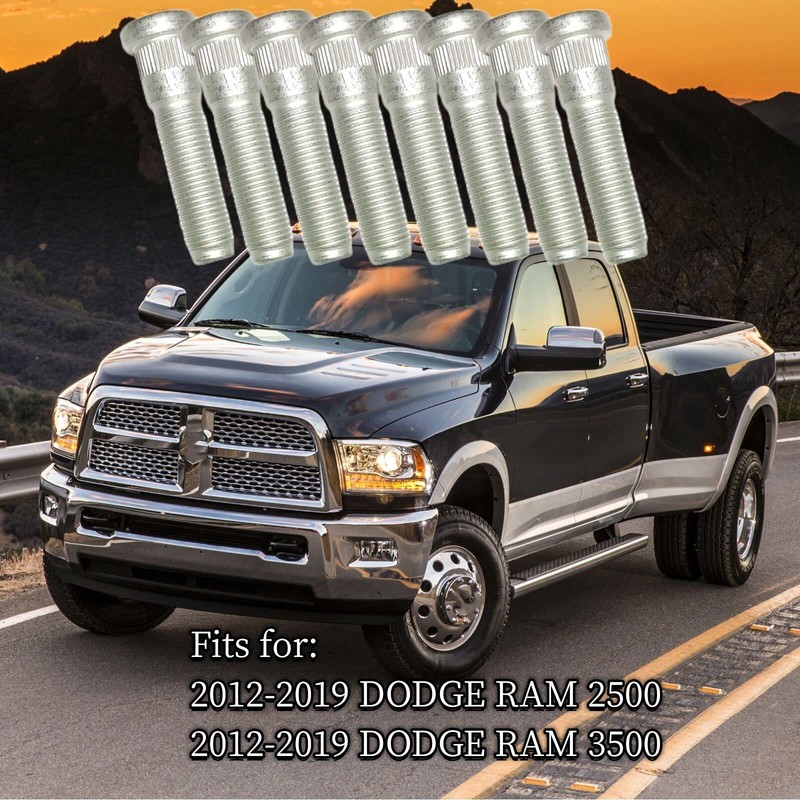 8 Pcs Front or Rear Wheel Stud Fit for Dodge