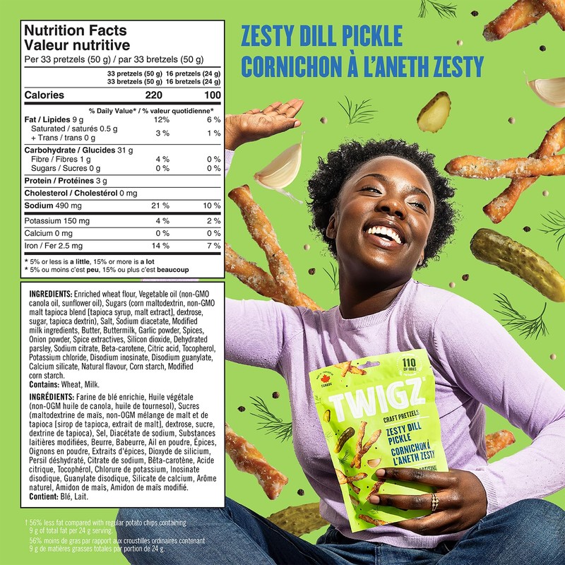 TWIGZ Craft Pretzel Sticks - Zesty Dill Flavor | Pack