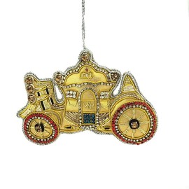 Royal Coach in Gold Embroidery - Christmas Ornament