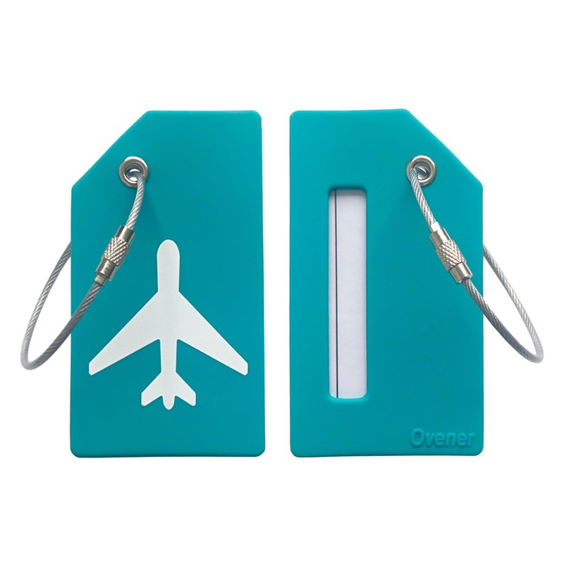 5Pack Silicone Luggage Tag with Name ID Card Perfect to