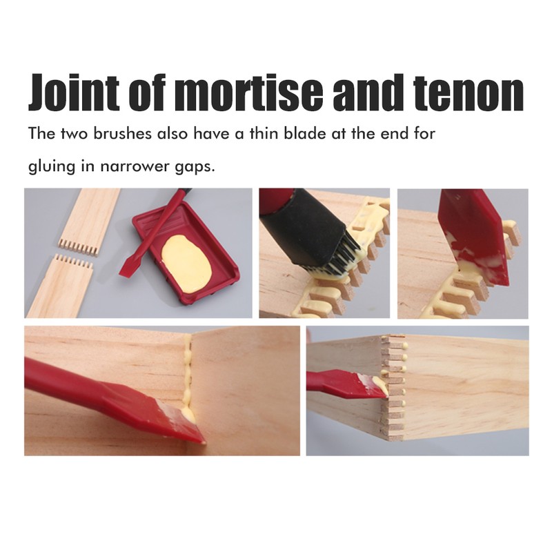 4pcs/set Woodworking Glue Brush Tool Kit Silicone Brush Durable Wood