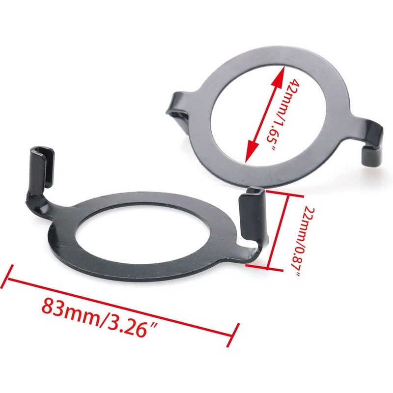 WADY 4PCS Black Metal Lamp Harp Holder Adapters (1.65") -