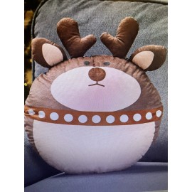 Accent Holiday Throw Pillow Stuffed Accent for Christmas Reindeer NIP  14x12 inch