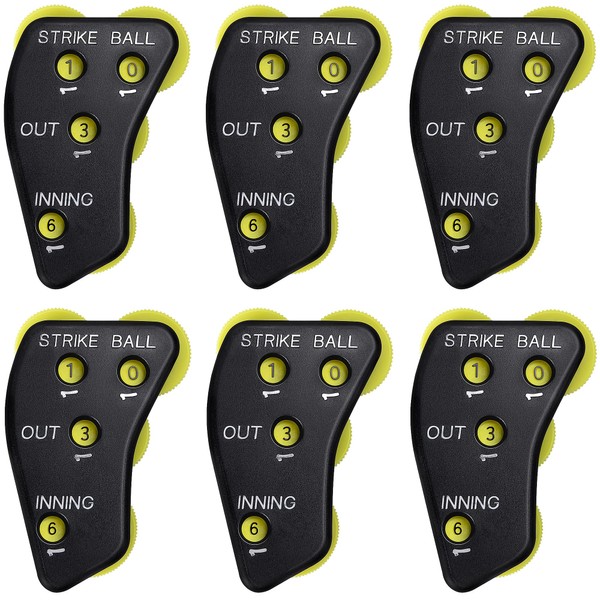 Watayo 6 Pcs 4 Wheel Baseball Umpire Clicker, Green Umpire