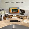 AMERIERGO Dual Monitor Stand Riser- 3 Shelf Screen Stand with