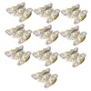 Mikinona Butterfly Nail Charms Set of 10 Glittering Crystal Nail