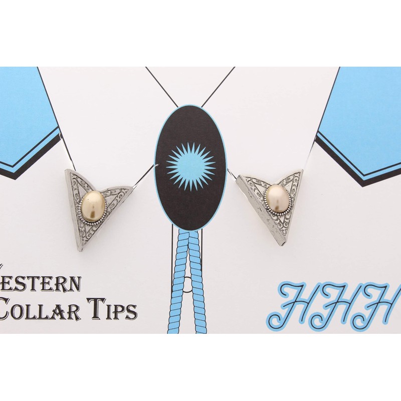 Collar tip with Pearl Stones, Sold by Each