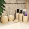 6-Piece Bathroom Accessories Set - Resin Bathroom Set, Lotion Dispenser,