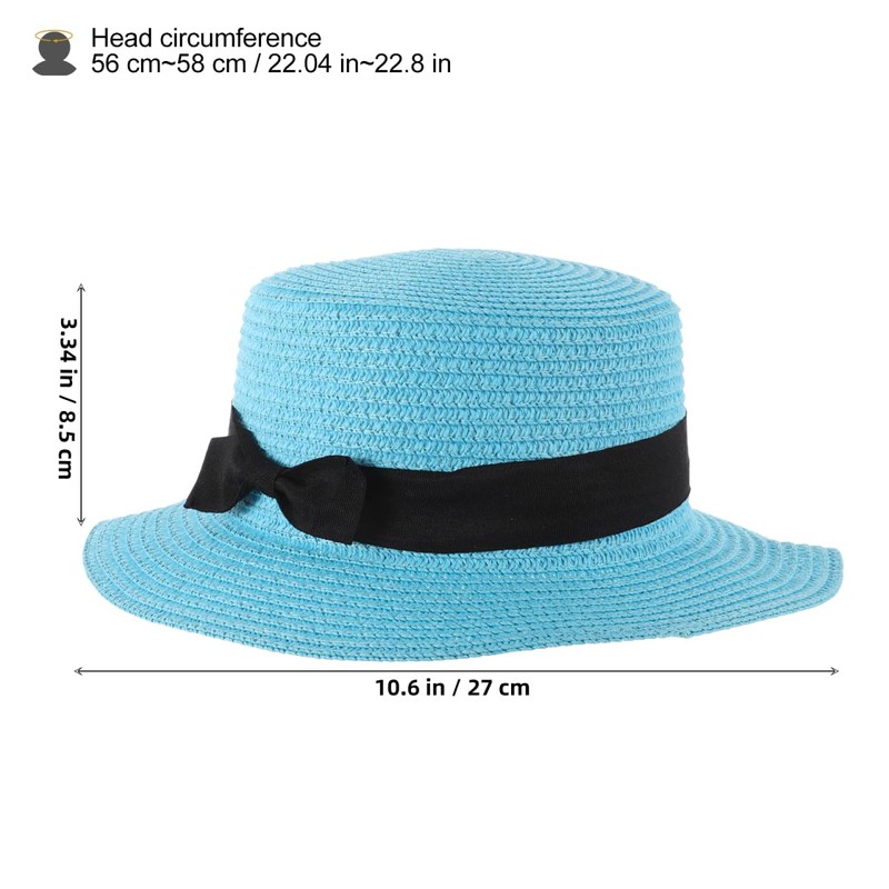 STOBOK Summer Straw Hats Women Beach Fashion Foldable Sun Hats
