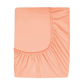 Comfy Basics Prime Deep Pocket Fitted Sheet - Brushed Velvety Microfiber - Breathable, Extra Soft and Comfortable - Winkle, Fade, Stain Resistant (Peach, King)