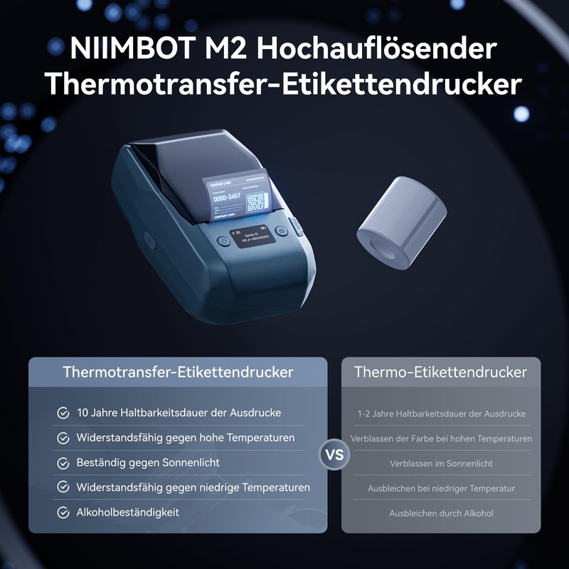 NIIMBOT Thermal Transfer Ribbon Replacement Ink Ribbon Only Compatible with