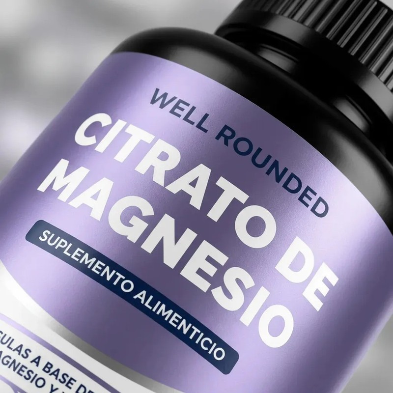 Suplemento de Citrato De Magnesio Puro Con 120 Cápsulas, Well