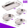 Swpeet 4Pcs 304 Stainless Steel 2 Shapes Square and Kidney