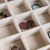 Frebeauty Earring Organizer Classic Jewelry Box 50 Slots Double Layer