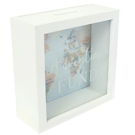 Jones Home and Gift Adventures Fund Frame Money Box, White