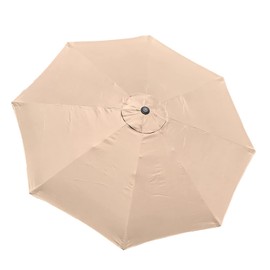 BELLRINO Decor Replacement Taupe Strong and Thick Umbrella Canopy for 9ft 8 Ribs Taupe (Canopy Only) (BEIGE-98)