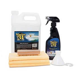Marine 31 Mildew Stain Remover & Cleaner Refill Kit - 16oz. Spray Bottle and 128oz. Gallon with Accessories - Marine & Boat, Home & Patio, Bathroom & Shower Cleaner (Refill Kit)