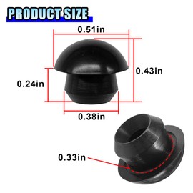 6PCS Bottle Jack Floor Jack Oil Filler Plug, 8mm Rubber Hydraulic Oil Filler Plug Bung, Horizontal Jack Top Pressure Rod for Oil Reservoir Fill Hole (6PCS)