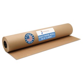 Brown Craft Paper Roll for Table Covering, 58-3/4 inch Wide 6000 inch Long, Charcuterie Paper Table Runner Cover, 100% Recycled Eco Friendly Kraft Butcher Paper for Restaurants, by Woodpeckers