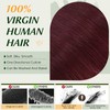 Elailite Echthaar Bündel Extensions Burgunderrot Sew in Bundle Haarverlängerungen, Brasilianisches