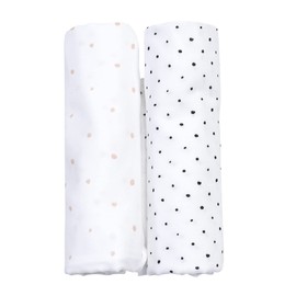 Motherhood Burp Cloths GOTS Certified 100% Organic Cotton 85 x 85 cm Set of 2