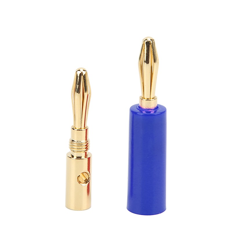 10PCS Banana Plugs 4mm Audio Jack Connector Solderless Six Blade