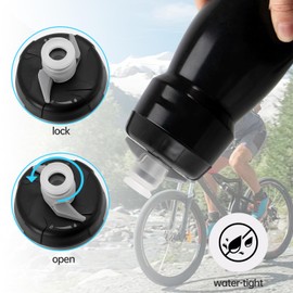 2 PCS Replacement Lid for CamelBak Podium, Lid Compatible with CamelBak Podium 24/21 oz, There is a water-locking function at the bottle cap, Leakproof, BPA-Free (Black)