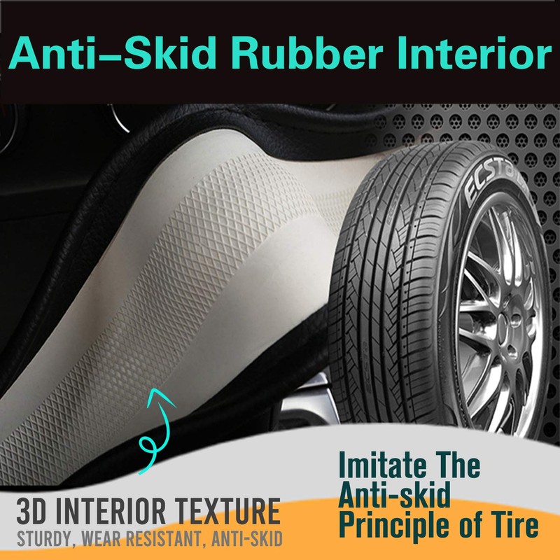 PINCTROT D Shaped Bling Comfy Steering Wheel Cover with Jumbo