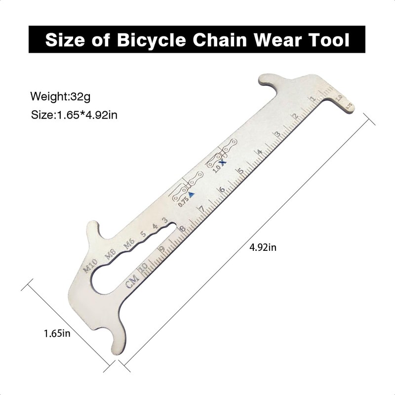 PLAXCON Bicycle Chain Wear Tool for Accurate Maintenance Indicator Chain
