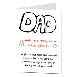 Funny Birthday Card For Dad Daddy Humorous Design From Son Or Daughter