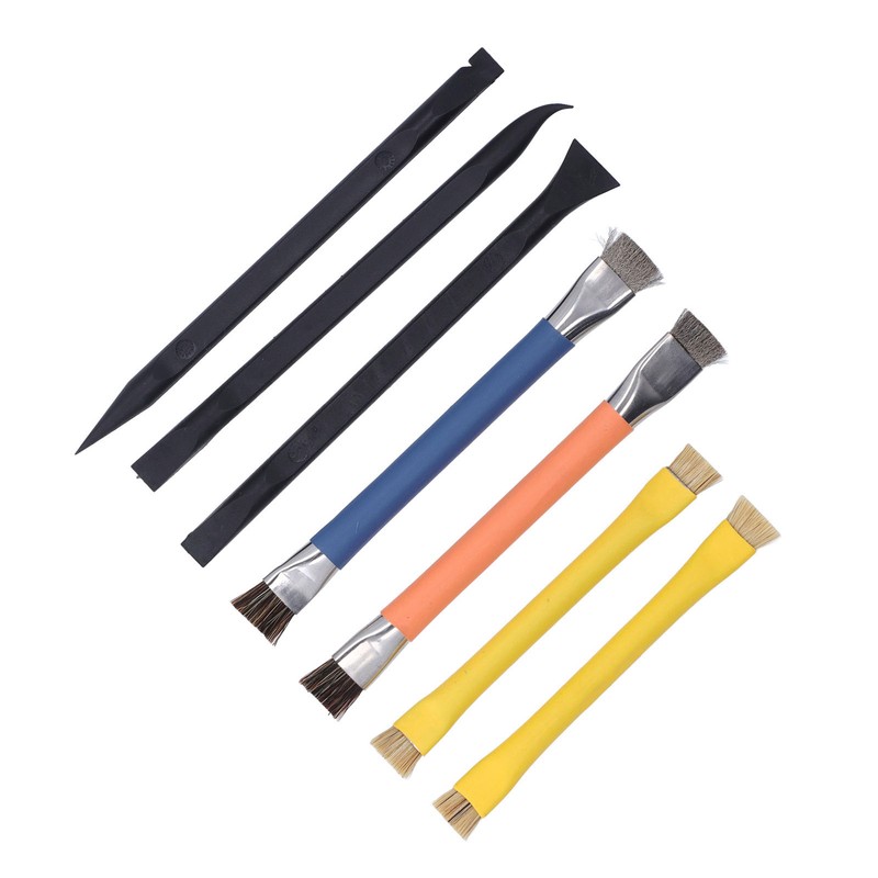 Pry Tool Brush Set ABS Stainless Steel Electronic Repair Cleaning