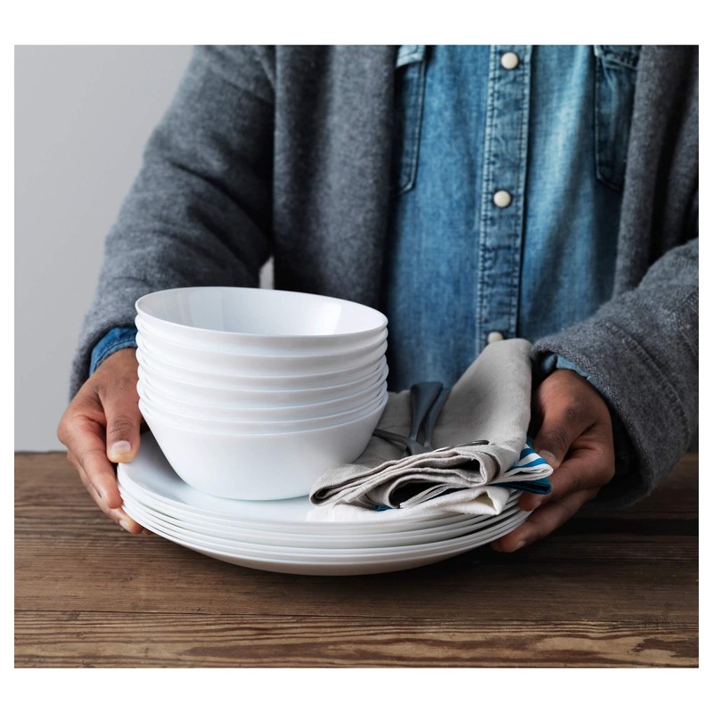 IKEA Tempered Opal Glass Classic Bowl - Pack Of 6,