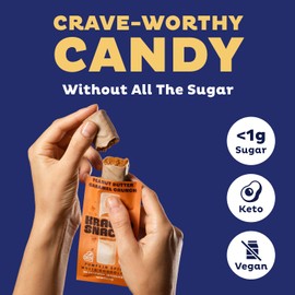 Krack’d Snacks Keto Pumpkin Spice White Chocolate Snack Bars -Vegan, Peanut Butter & Caramel - Gluten Free, Sugar Free Candy Bars - (5 Pk