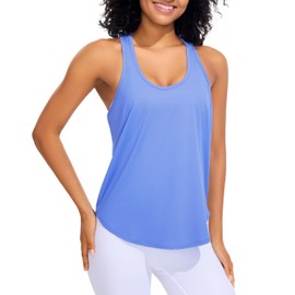 JOYSPELS Workout Tank Tops for Women Sleeveless Loose Fit Racerback Gym Yoga Athletic Running Shirts Quick Dry Lightweight Breathable